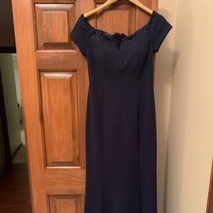 Navy Mother of the bride dress